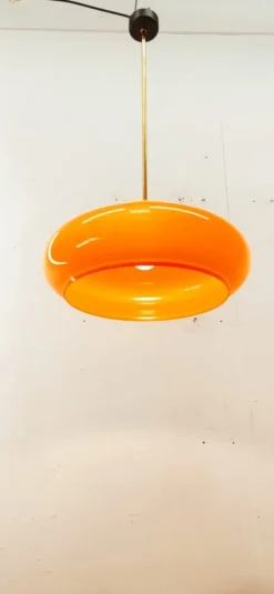Clearance Pamono Orange Polycarbonate Pendant Lamp