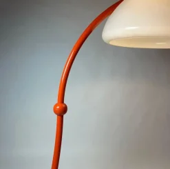 Clearance Pamono Orange Serpente Floor Lamp by Elio Martinelli for Luce, Italy, 1970s