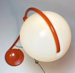 Clearance Pamono Orange Serpente Floor Lamp by Elio Martinelli for Luce, Italy, 1970s