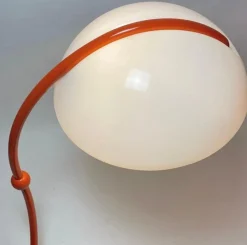 Clearance Pamono Orange Serpente Floor Lamp by Elio Martinelli for Luce, Italy, 1970s