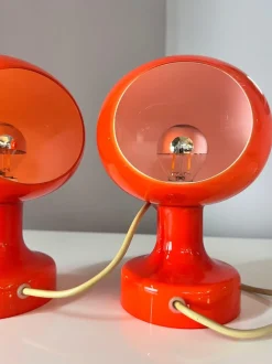 Clearance Pamono Orange Table Lamp by Michael Bang for Holmegaard