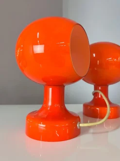 Clearance Pamono Orange Table Lamp by Michael Bang for Holmegaard