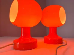 Clearance Pamono Orange Table Lamp by Michael Bang for Holmegaard