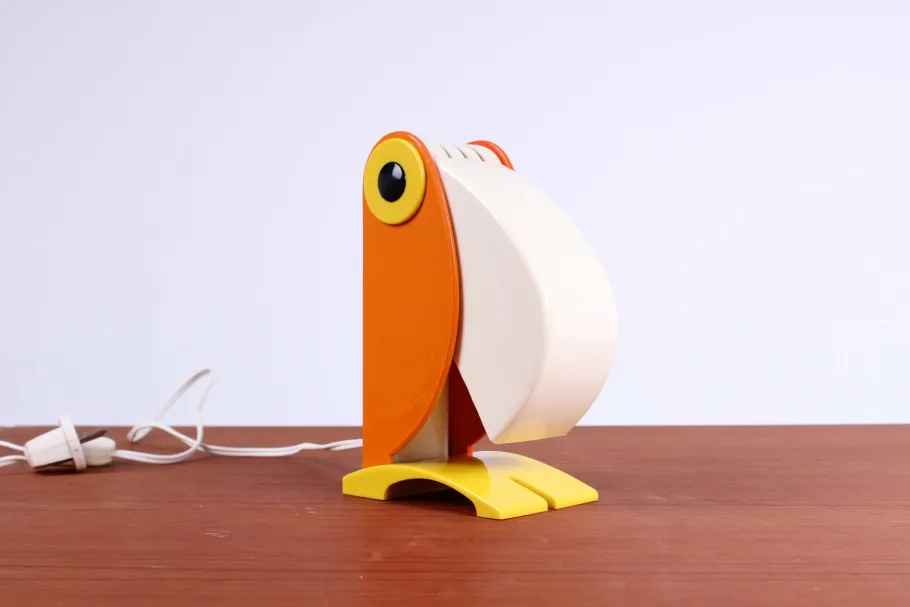Discount Pamono Orange Toucan Table Lamp by Ferrari for OTF Verona, 1960s