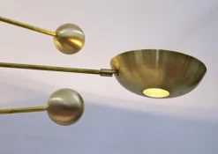 Hot Pamono Orbitale Brass Chandelier by Silvio Piattelli