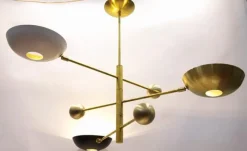 Hot Pamono Orbitale Brass Chandelier by Silvio Piattelli