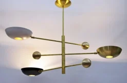 Hot Pamono Orbitale Brass Chandelier by Silvio Piattelli