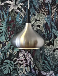 New Pamono Orient Brushed Aluminum Pendant Lamp by Jo Hammerborg for Fog & Mørup, 1960s