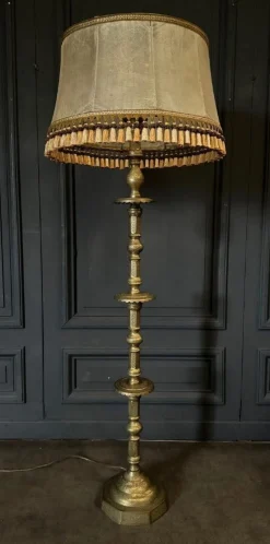 New Pamono Oriental Brass Floor Lamp