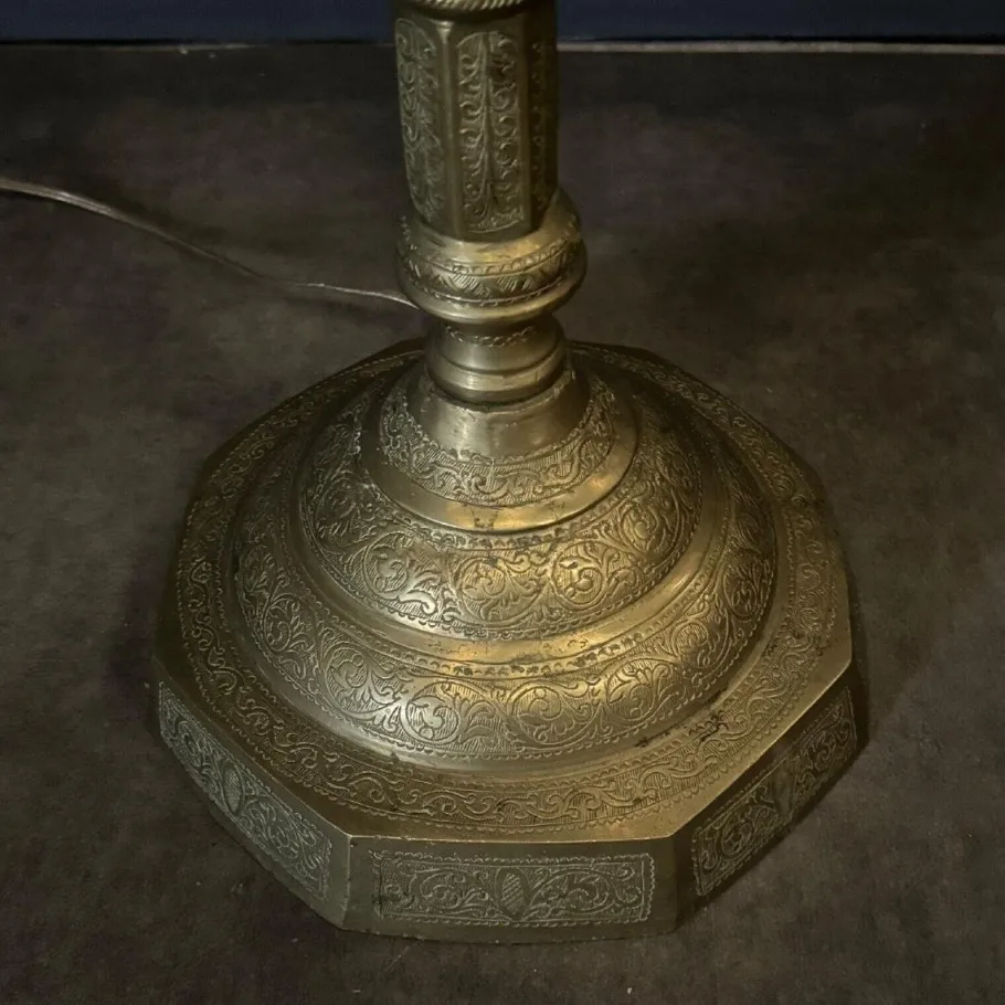 New Pamono Oriental Brass Floor Lamp