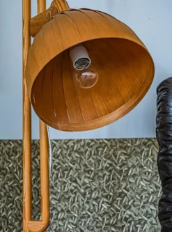 New Pamono Original Scandinavian Bent Pine Adjustable Floor Light by Hans-Agne Jakobsson, 1960s