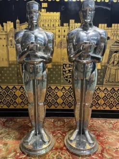 Best Pamono Oscar Statues in Chromed Metal, Set of 2
