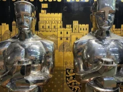 Best Pamono Oscar Statues in Chromed Metal, Set of 2