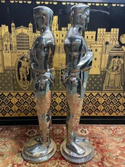 Best Pamono Oscar Statues in Chromed Metal, Set of 2