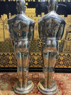 Best Pamono Oscar Statues in Chromed Metal, Set of 2