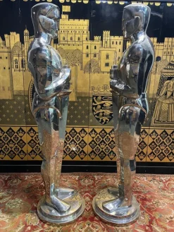 Best Pamono Oscar Statues in Chromed Metal, Set of 2