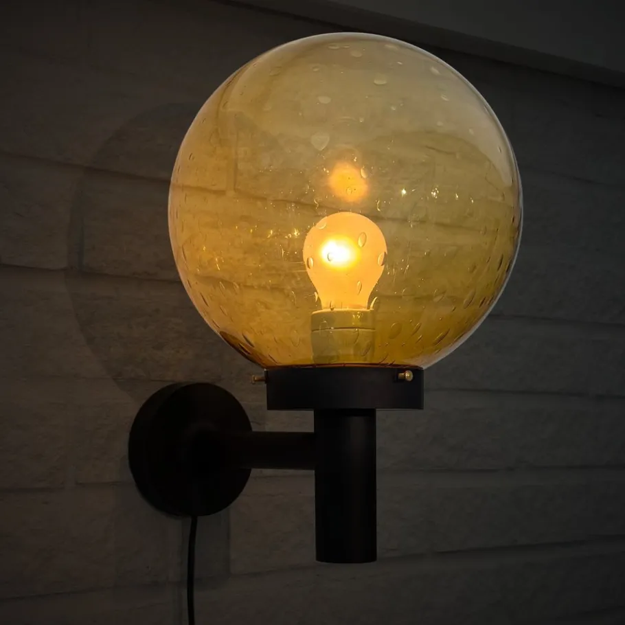 Hot Pamono Outdoor Facade Lamp in Fiberglass and Glass, Sweden, 1970s