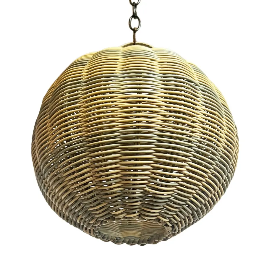 Best Pamono Outdoor Faux Rattan Globe Lantern, 2010s