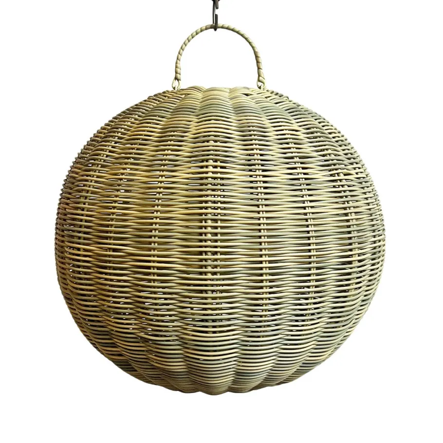 Outlet Pamono Outdoor Faux Rattan Globe Lantern, 2010s
