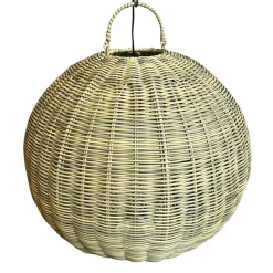 Online Pamono Outdoor Faux Rattan Globe Lantern, 2010s