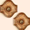 Clearance Pamono Oval Fat Lava Style Ceramic Wall Lights, 1970s, Set of 2