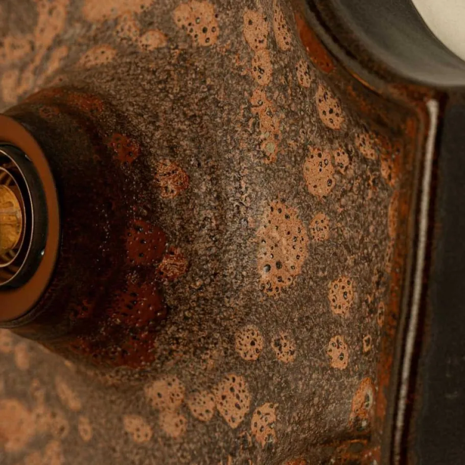 Clearance Pamono Oval Fat Lava Style Ceramic Wall Lights, 1970s, Set of 2