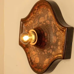 Clearance Pamono Oval Fat Lava Style Ceramic Wall Lights, 1970s, Set of 2