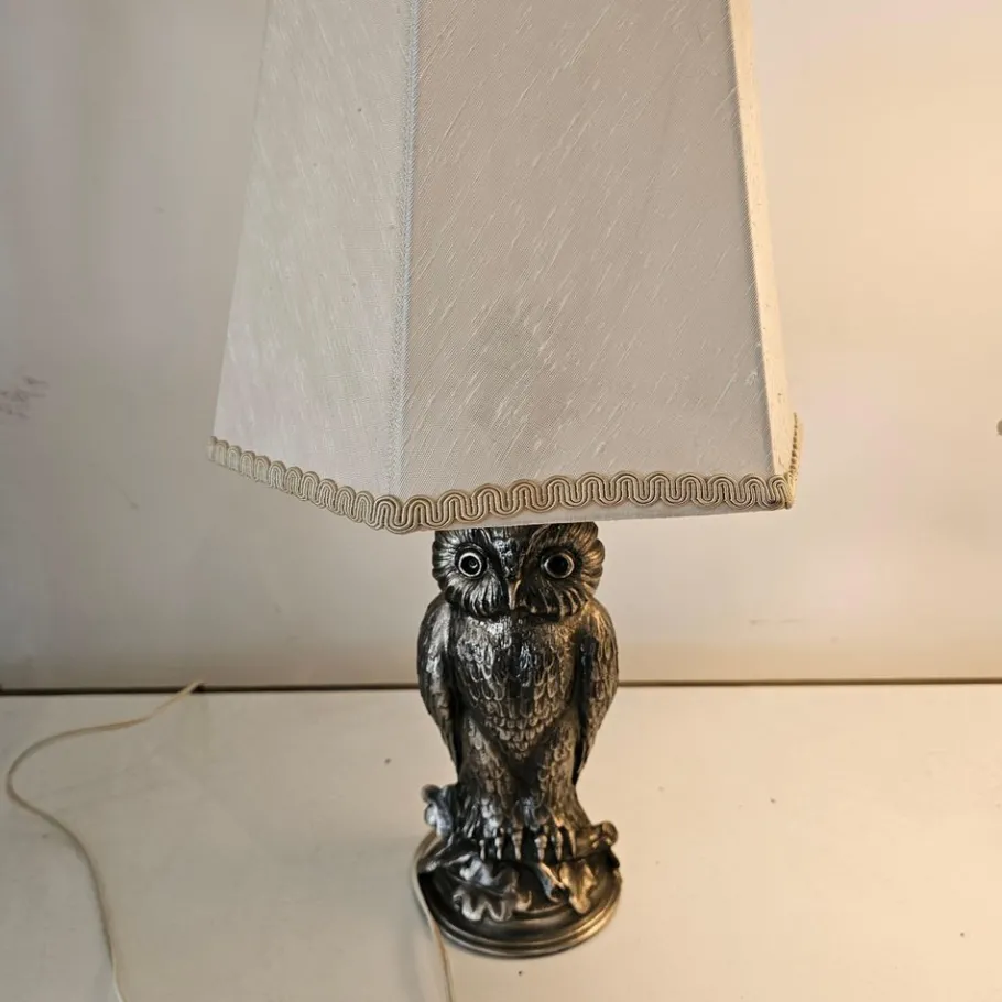New Pamono Owl Table Lamps attributed to Loevsky & Loevsky, 1965, Set of 2
