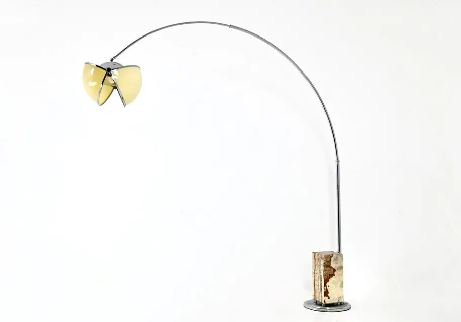 Sale Pamono Pac-Man Arco Floor Lamp attributed to Superstudio for Poltronova, 1970s