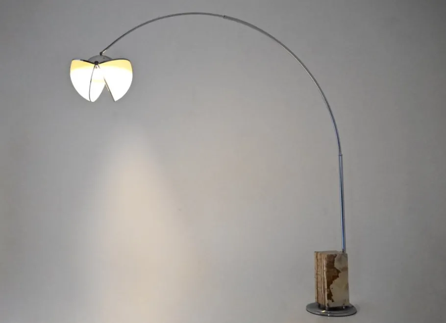 Sale Pamono Pac-Man Arco Floor Lamp attributed to Superstudio for Poltronova, 1970s
