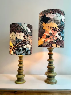 Hot Pamono Pagoda-Shaped Green Gradient Glazed Fat Lava Lamps, 1960s, Set of 2