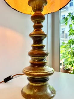 Hot Pamono Pagoda-Shaped Green Gradient Glazed Fat Lava Lamps, 1960s, Set of 2