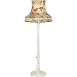 Discount Pamono Painted Floor Lamp with Vintage Floral Shade