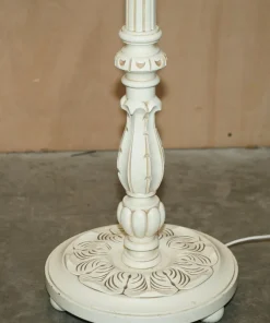 Discount Pamono Painted Floor Lamp with Vintage Floral Shade