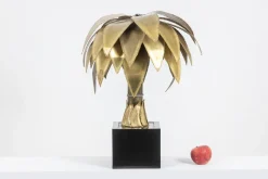 Outlet Pamono Palm Tree Floor Lamp in Gilded Brass from Maison Jansen, 1970s