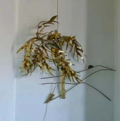 Clearance Pamono Palm Tree Wall Light Sculpture by Daniel Dhaeseleer