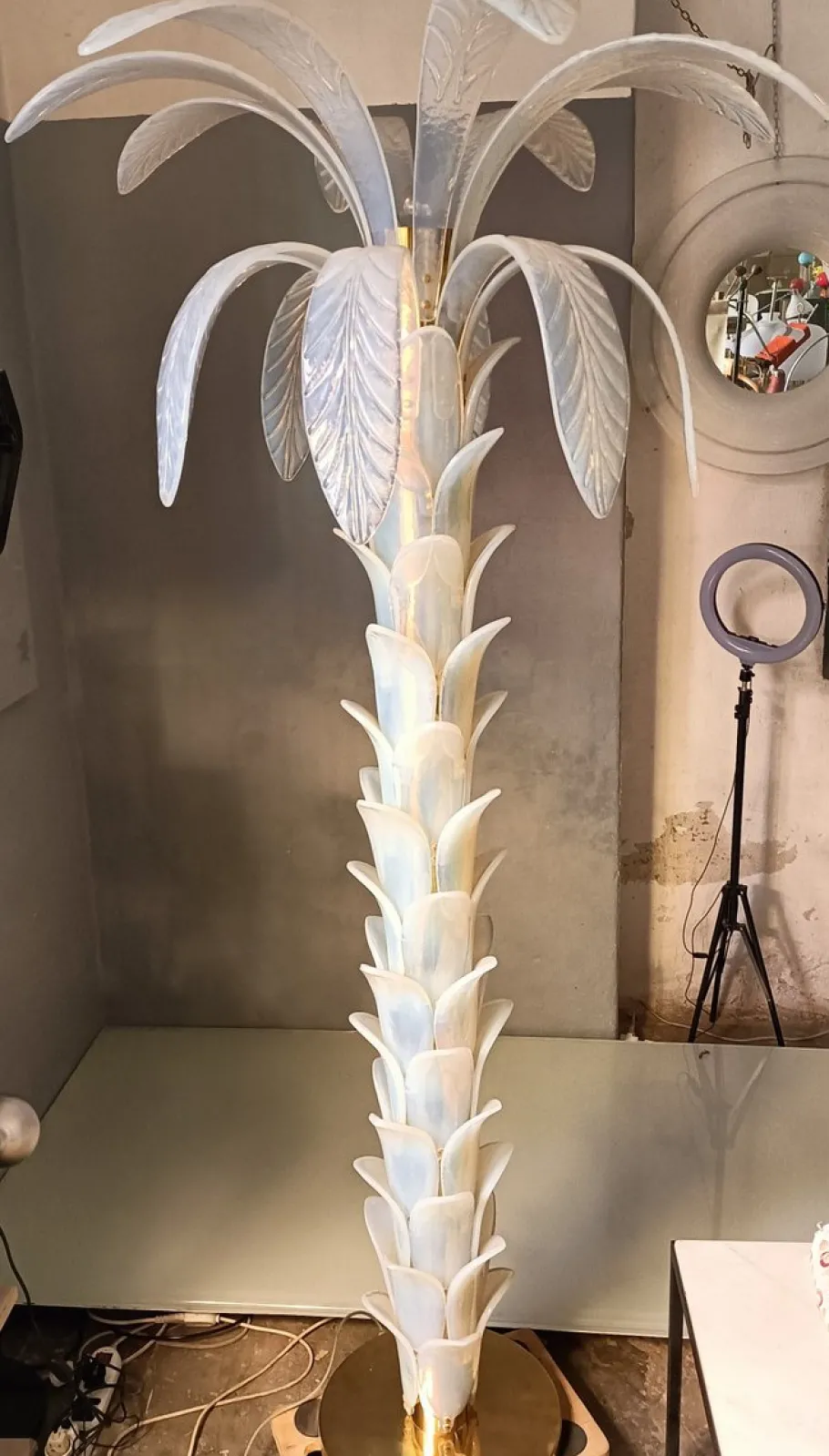 Sale Pamono Palma Brass Structure Lamp