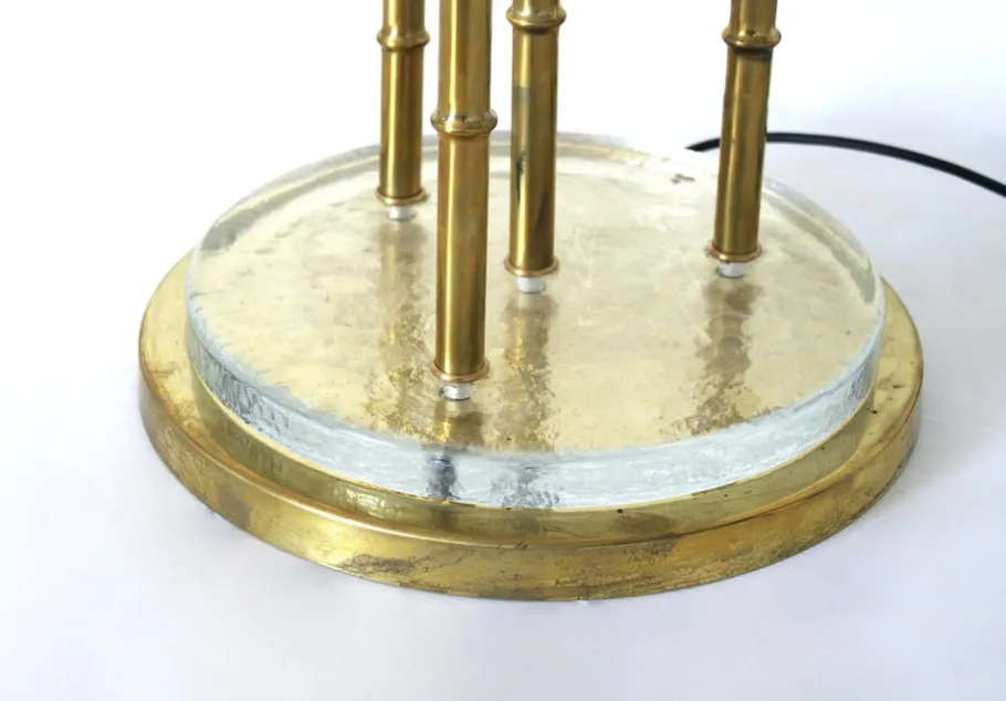 Pamono Palma Floor Lamp in Brass, 1970s