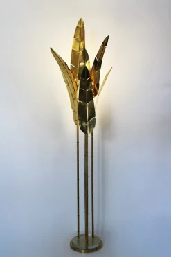 Pamono Palma Floor Lamp in Brass, 1970s