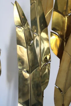 Pamono Palma Floor Lamp in Brass, 1970s