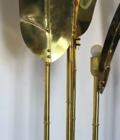 Pamono Palma Floor Lamp in Brass, 1970s