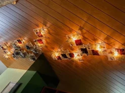 New Pamono Patchwork Wall Lights in Hand Blown Glass attributed to Toni Zuccheri for Venini, 1970s, Set of 20