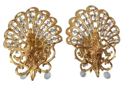 Clearance Pamono Peacock Lamps by Ernst Palme for Palwa, 1950s, Set of 2