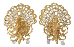 Clearance Pamono Peacock Lamps by Ernst Palme for Palwa, 1950s, Set of 2