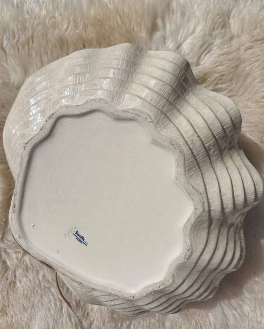 Outlet Pamono Pearly Glazed Ceramic Lamps in the shape of a Shell by Bon Día, 1960s, Set of 2