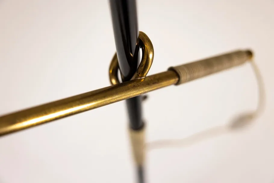 Sale Pamono Pelikan Floor Lamp in Brass and Lacquered Steel by J.T. Kalmar, Austria, 1950s