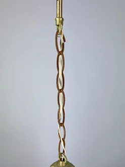 New Pamono Pendant in Brass and Pressed Crystal