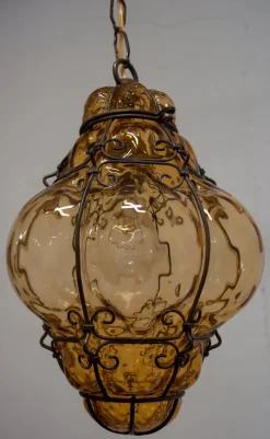 Clearance Pamono Pendant in Caged Glass by Gianni Seguso, 1960s