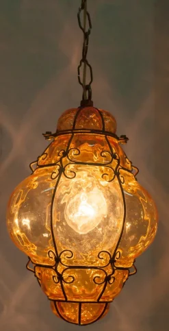 Clearance Pamono Pendant in Caged Glass by Gianni Seguso, 1960s