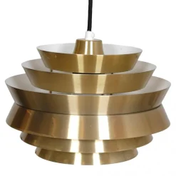 Sale Pamono Pendant Lamp in Brass Shade & White Lacquered Aluminium by Carl Thore